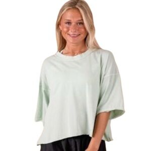 FP Movement by Free People Inspire Boxy Cropped Palmeto Moon Tee Cotton